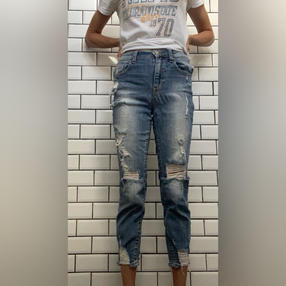 willow & root high rise mom jeans